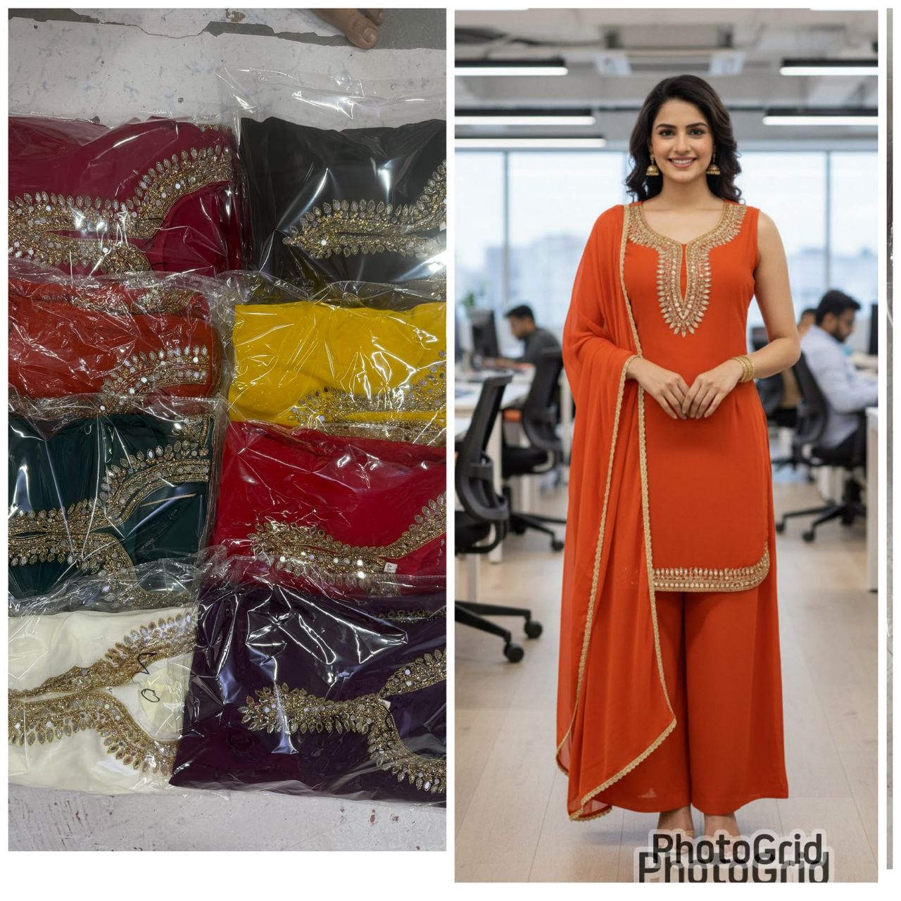 Embroidered Anarkali Suit Set