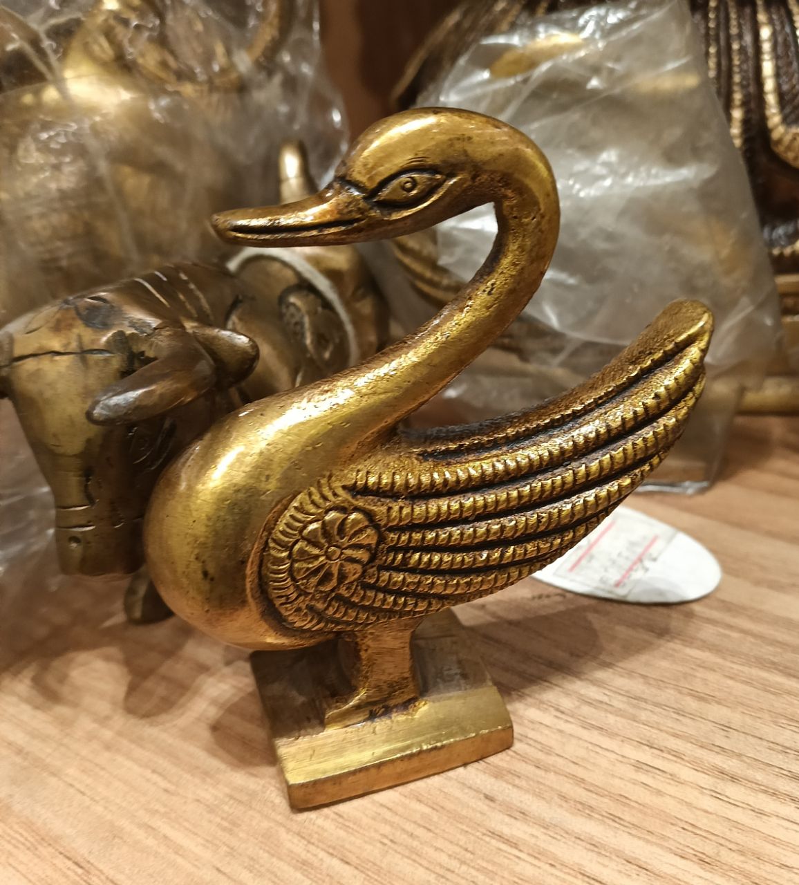 Brass Swan Figurine