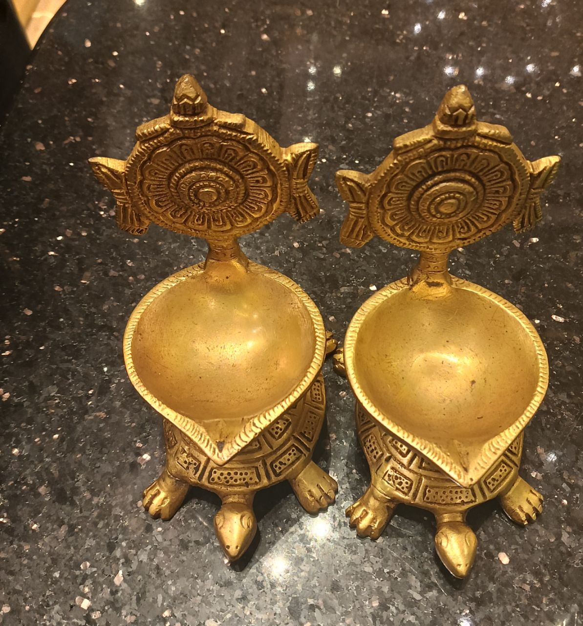 Brass Turtle Decorative Bowl Set