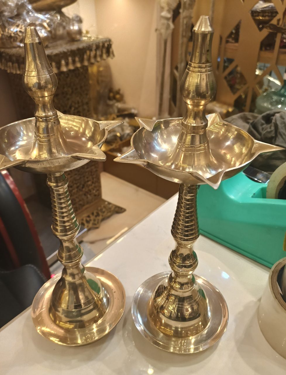 Brass Pooja Diya Set