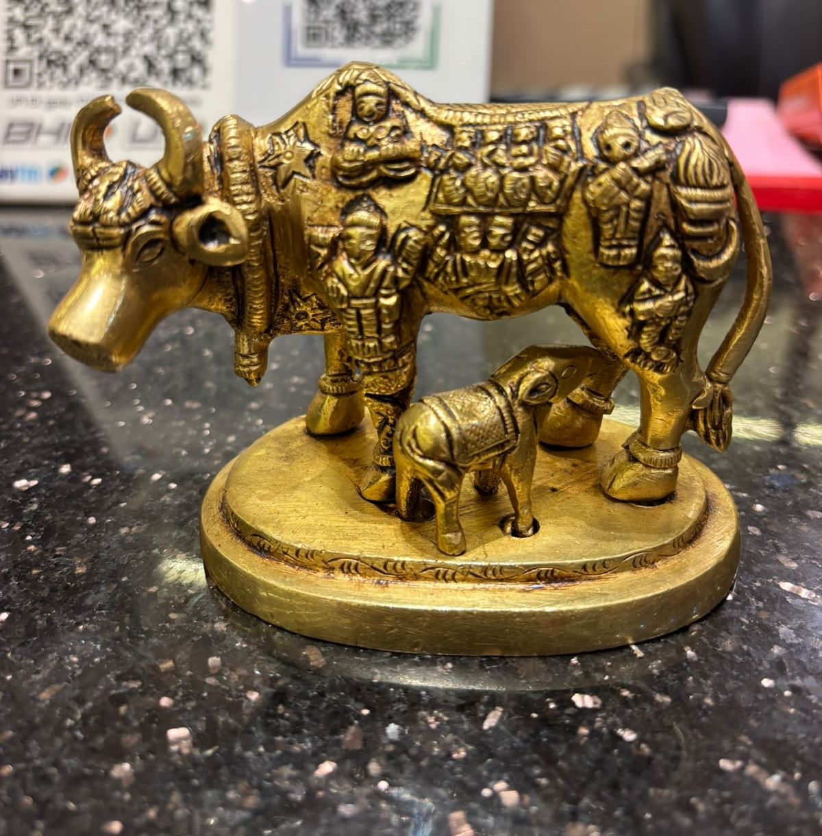 Brass Cow Figurine