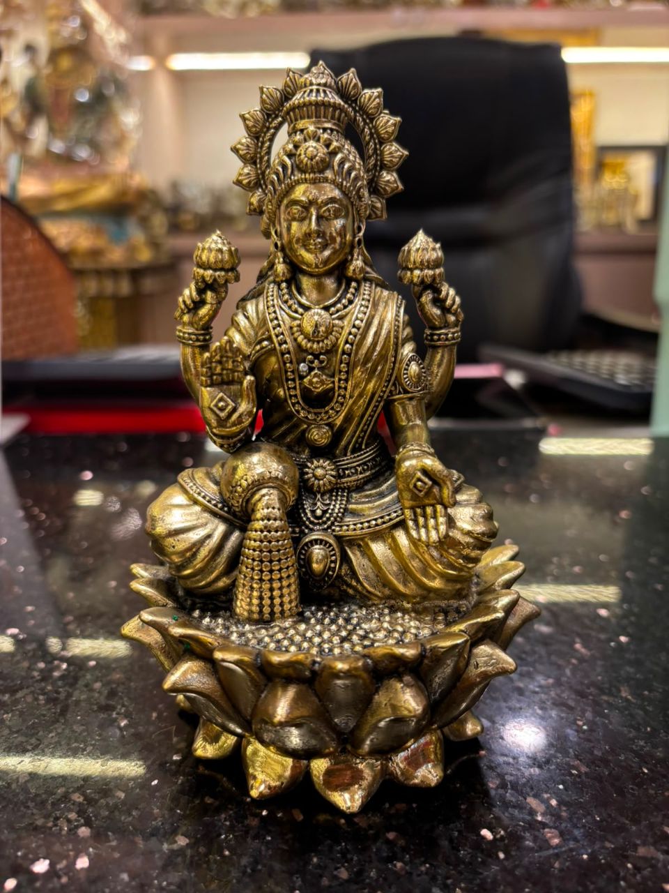 Brass Lakshmi Idol