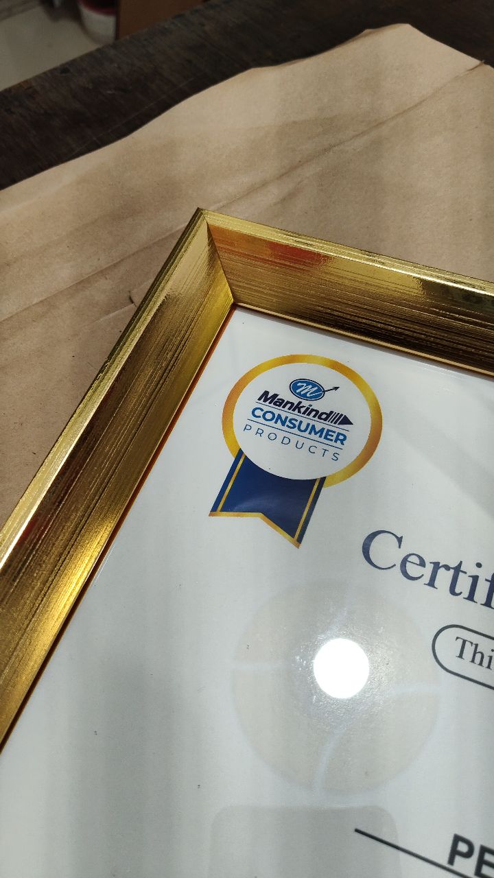 A4 Size Golden Certificate Frame view 4