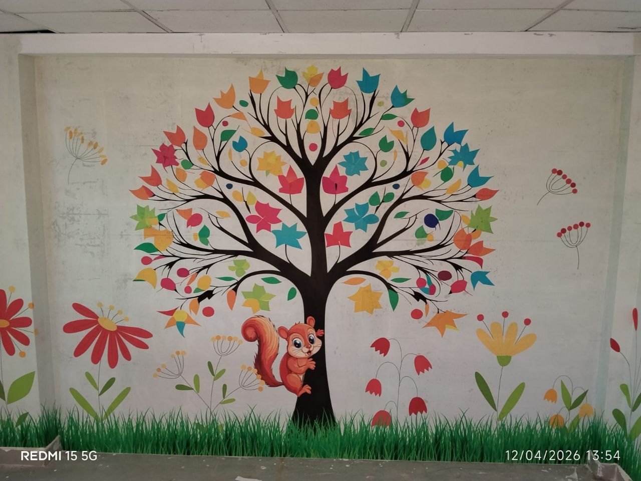 Colorful Tree Wall Mural view 2