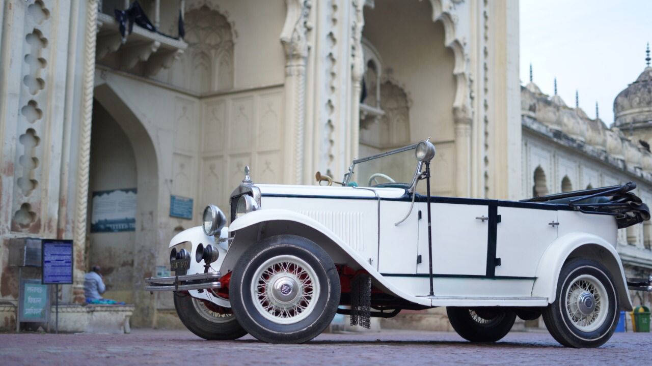Vintage White Car