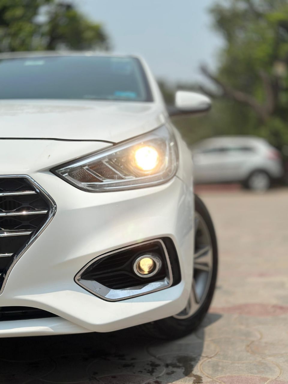 White Luxury Sedan