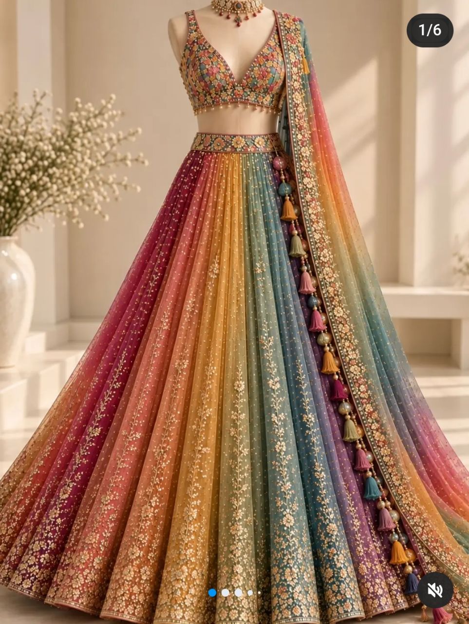 Rainbow Lehenga Set