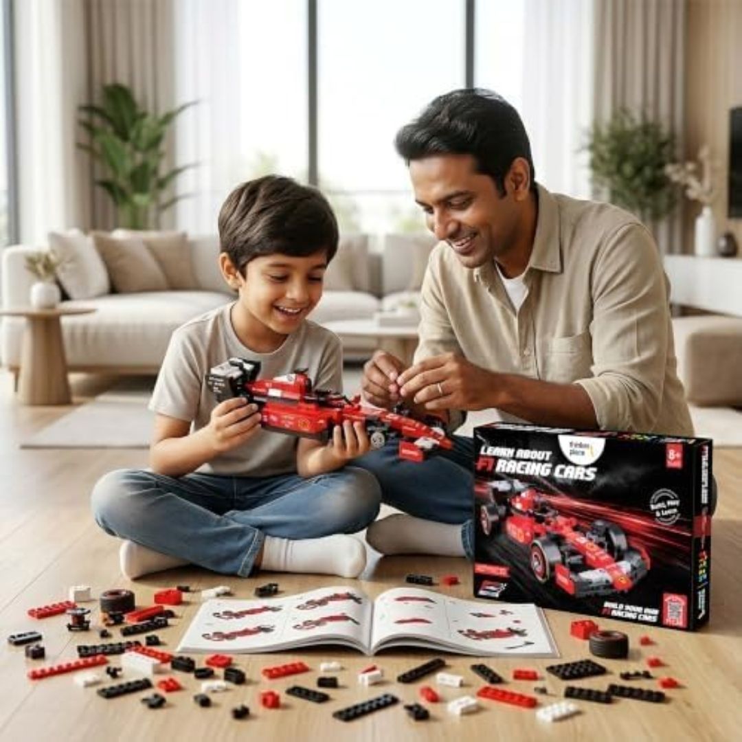 Thinker Place Lightning F1 Race Car Building Block Toy Set for 7+ (457 Pcs)
Racing Car Construction Toy for Kids Age 7+ | STEM Learning Toy | Creative DIY Model Kit for Gifting Boys & Girls view 2