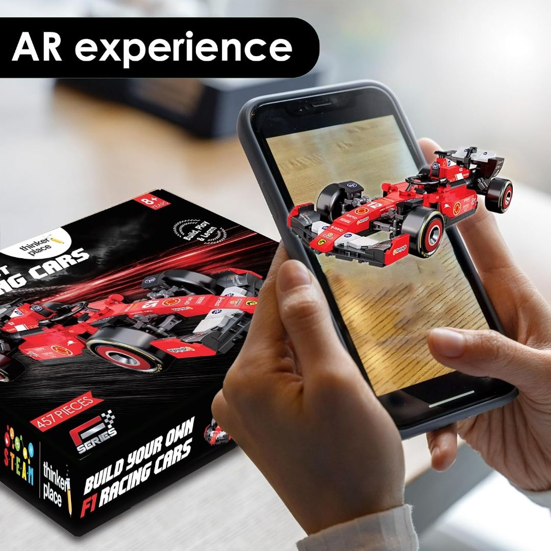 Thinker Place Lightning F1 Race Car Building Block Toy Set for 7+ (457 Pcs)
Racing Car Construction Toy for Kids Age 7+ | STEM Learning Toy | Creative DIY Model Kit for Gifting Boys & Girls view 7