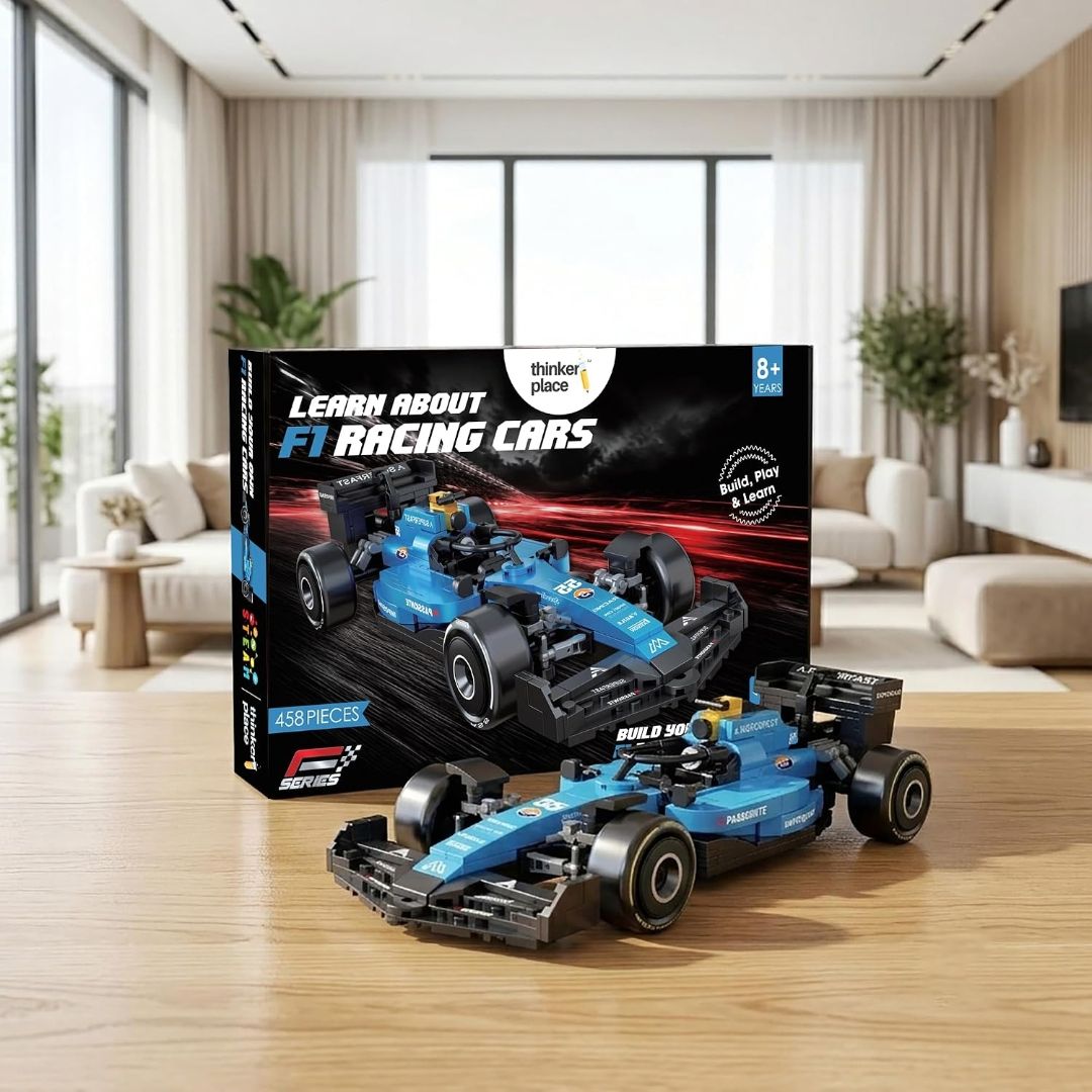 Thinker place Hurricane F1 Race Car Building Block Toy Set for 7+ (458 Pcs)
Racing Car Construction Toy for Kids Age 7+ | STEM Learning Toy | Creative DIY Model Kit for Gifting Boys & Girls view 2