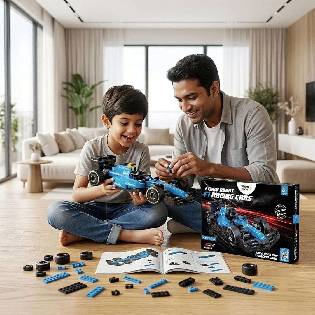 Thinker place Hurricane F1 Race Car Building Block Toy Set for 7+ (458 Pcs)
Racing Car Construction Toy for Kids Age 7+ | STEM Learning Toy | Creative DIY Model Kit for Gifting Boys & Girls view 5