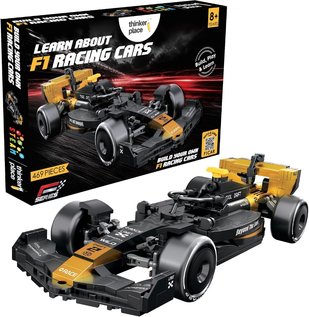 Thinker Place Speed F1 Race Car Building Block Toy Set for 7+ (469 Pcs)
Racing Car Construction Toy for Kids Age 7+ | STEM Learning Toy | Creative DIY Model Kit for Gifting Boys & Girls