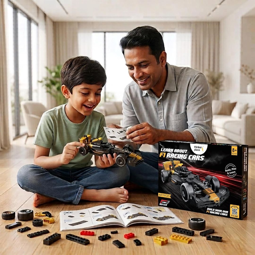 Thinker Place Speed F1 Race Car Building Block Toy Set for 7+ (469 Pcs)
Racing Car Construction Toy for Kids Age 7+ | STEM Learning Toy | Creative DIY Model Kit for Gifting Boys & Girls view 2