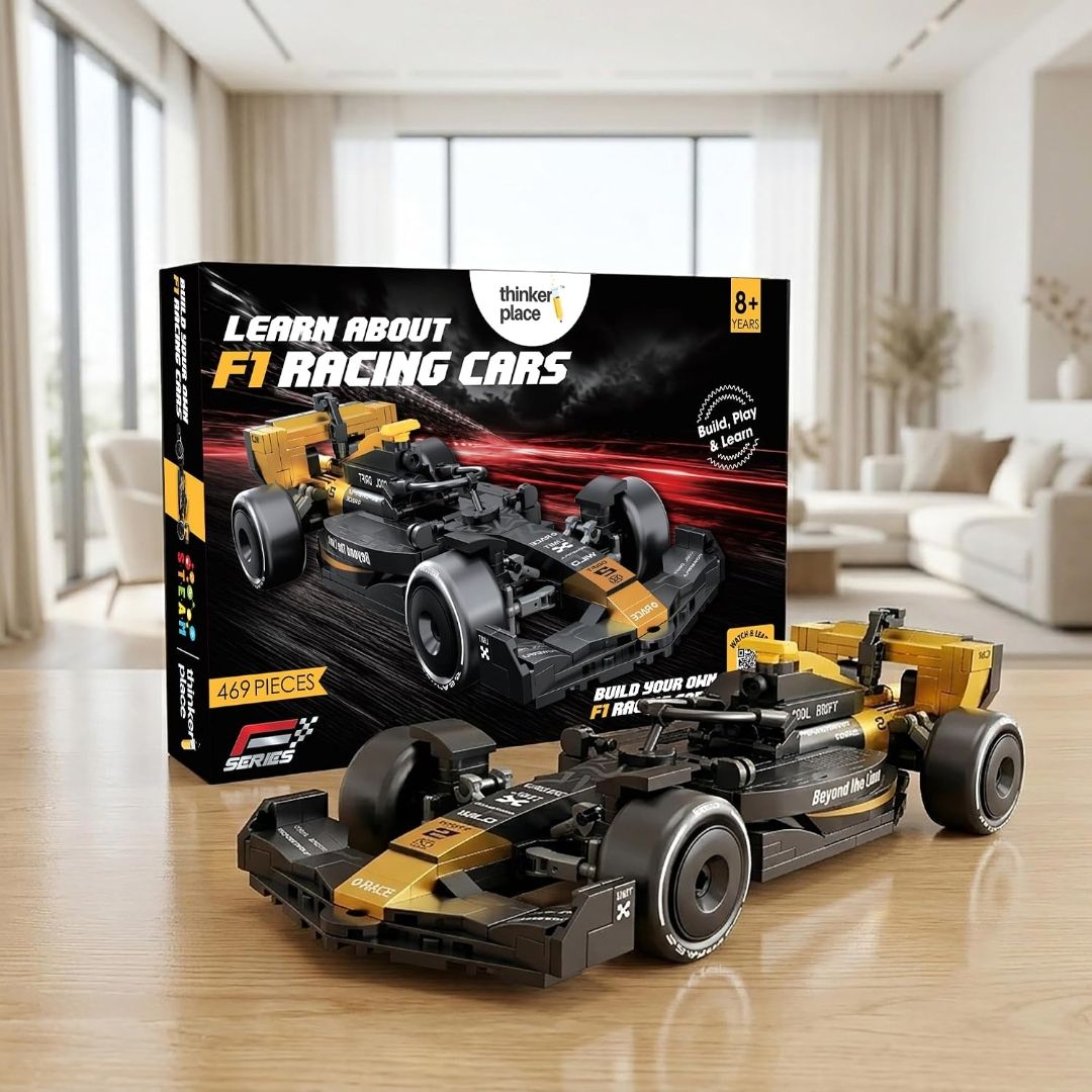 Thinker Place Speed F1 Race Car Building Block Toy Set for 7+ (469 Pcs)
Racing Car Construction Toy for Kids Age 7+ | STEM Learning Toy | Creative DIY Model Kit for Gifting Boys & Girls view 5