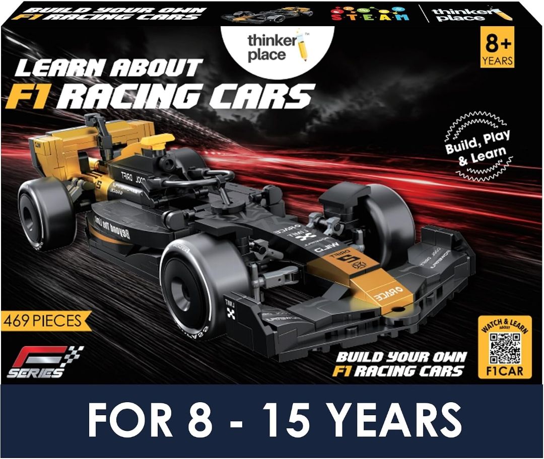 Thinker Place Speed F1 Race Car Building Block Toy Set for 7+ (469 Pcs)
Racing Car Construction Toy for Kids Age 7+ | STEM Learning Toy | Creative DIY Model Kit for Gifting Boys & Girls view 4