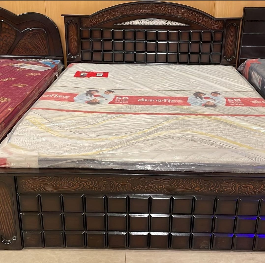 Stylish Velvet Bed view 10