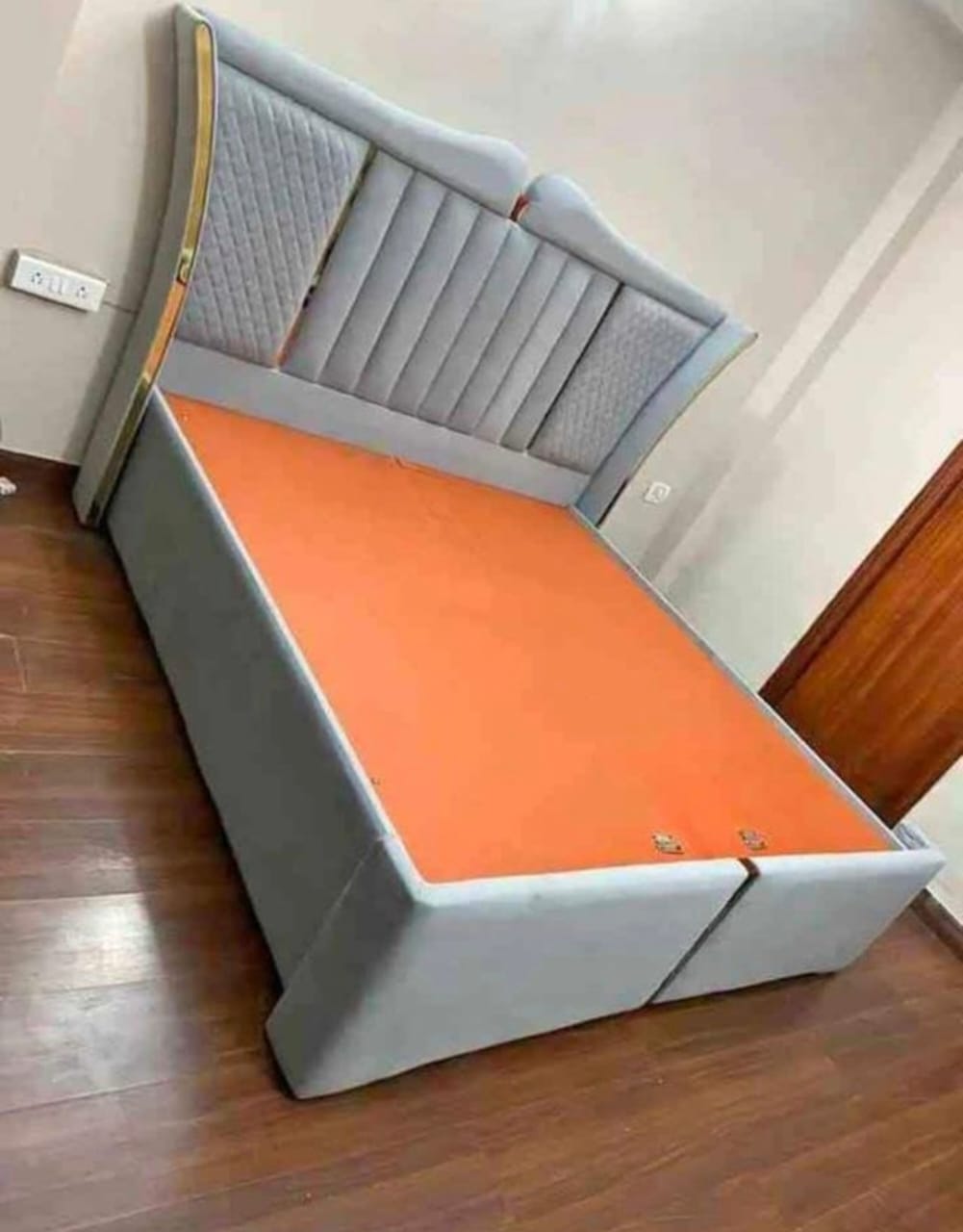 Stylish Velvet Bed view 5