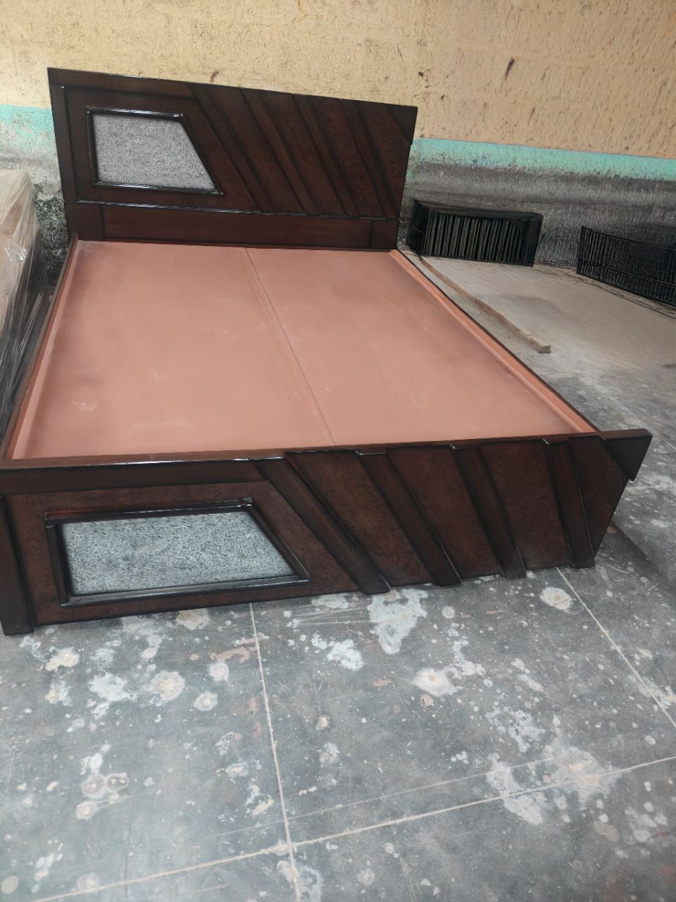 Stylish Velvet Bed view 4