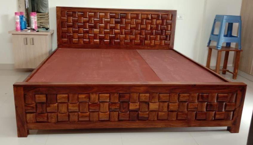 Carved Wooden Bed