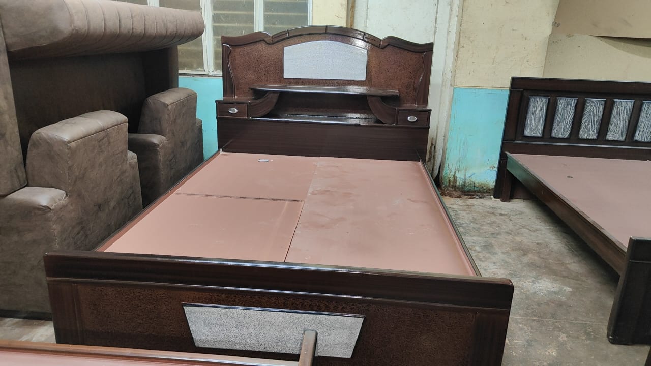 Wooden Bed with Storage