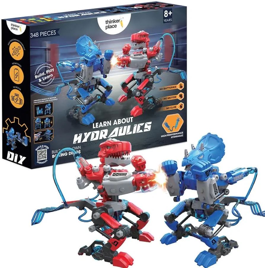 DIY Hydraulic Boxing Dino – Model Kit | DIY Boxing Dino | STEM Learning: Learn About Hydraulics | Educational Toy for Kids 8+
31%
off
