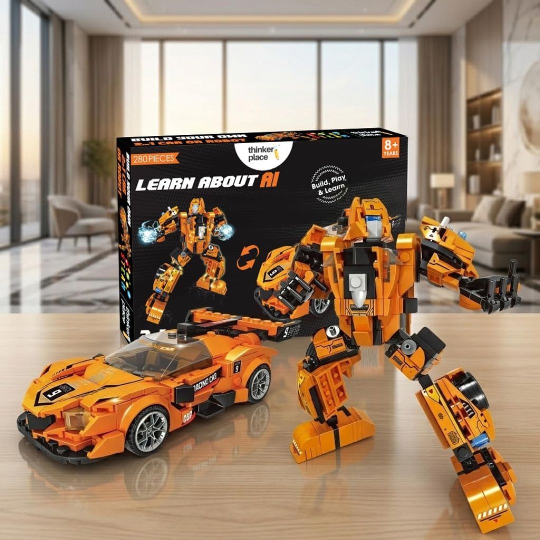 286 PCS 2-in-1 Transforming Building Blocks Tidal Rage Shark
AI STEM Construction Racing Toy for Kids