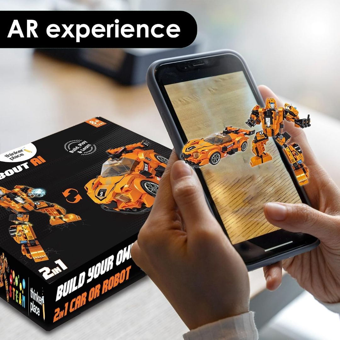 286 PCS 2-in-1 Transforming Building Blocks Tidal Rage Shark
AI STEM Construction Racing Toy for Kids view 5