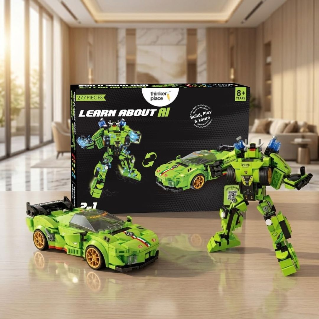 277 PCS 2-in-1 Transforming Building Blocks Crazy Green Bull
AI STEM Construction Racing Toy for Kids