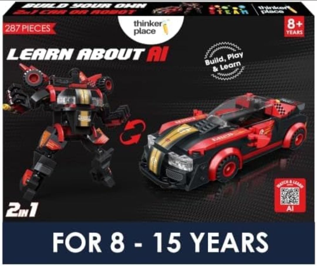 287 PCS 2-in-1 Transforming Building Blocks Red Terror
AI STEM Construction Racing Toy for Kids view 6