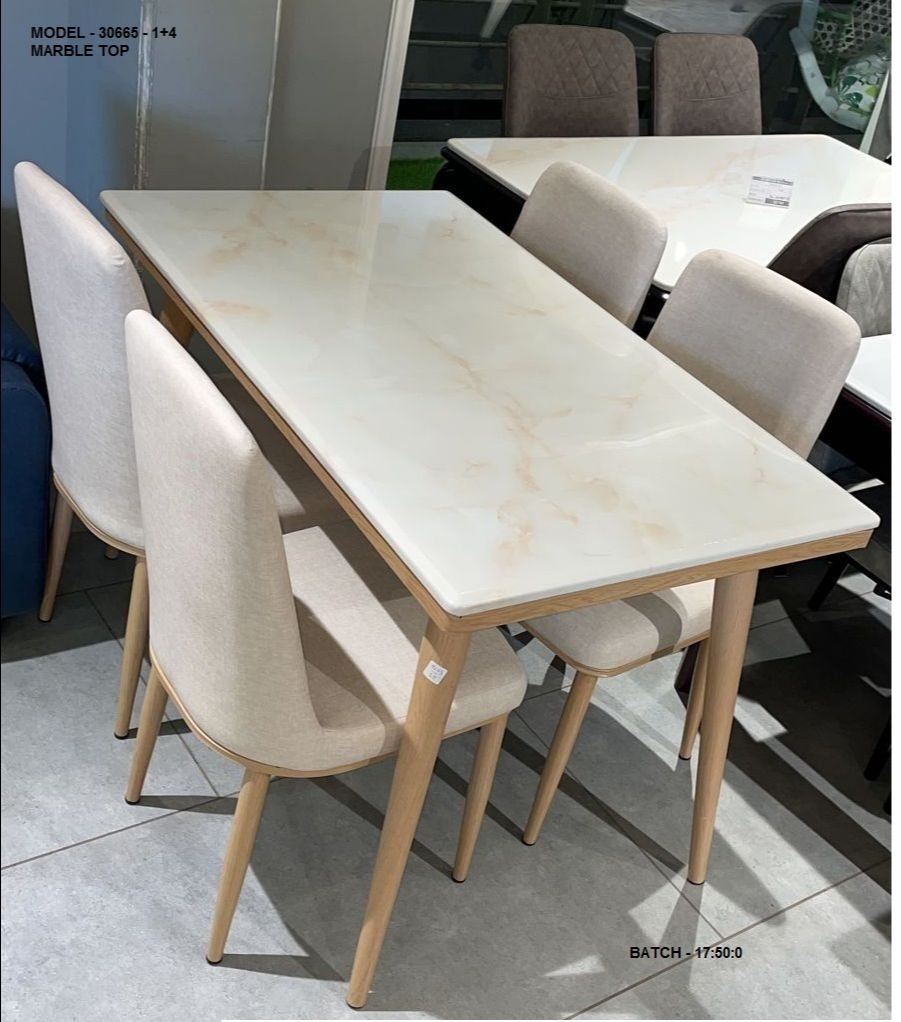 Solid Wooden Dining Table Set view 2