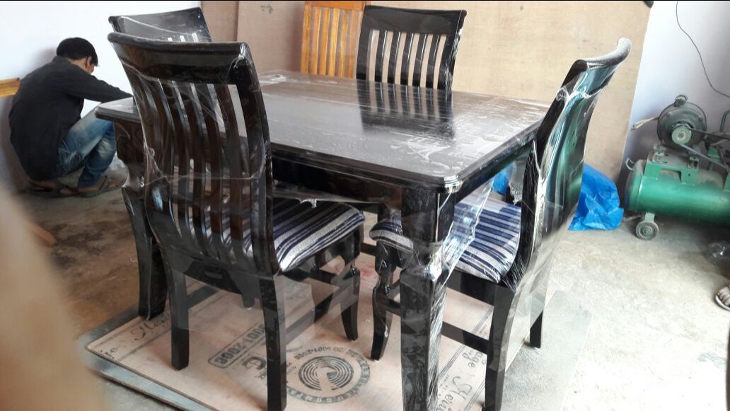 Solid Wooden Dining Table Set view 3