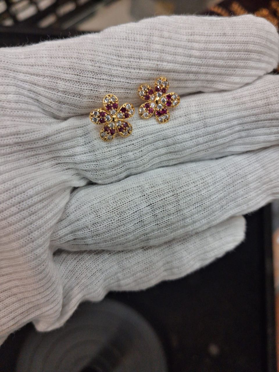 Flower Stud Earrings view 2