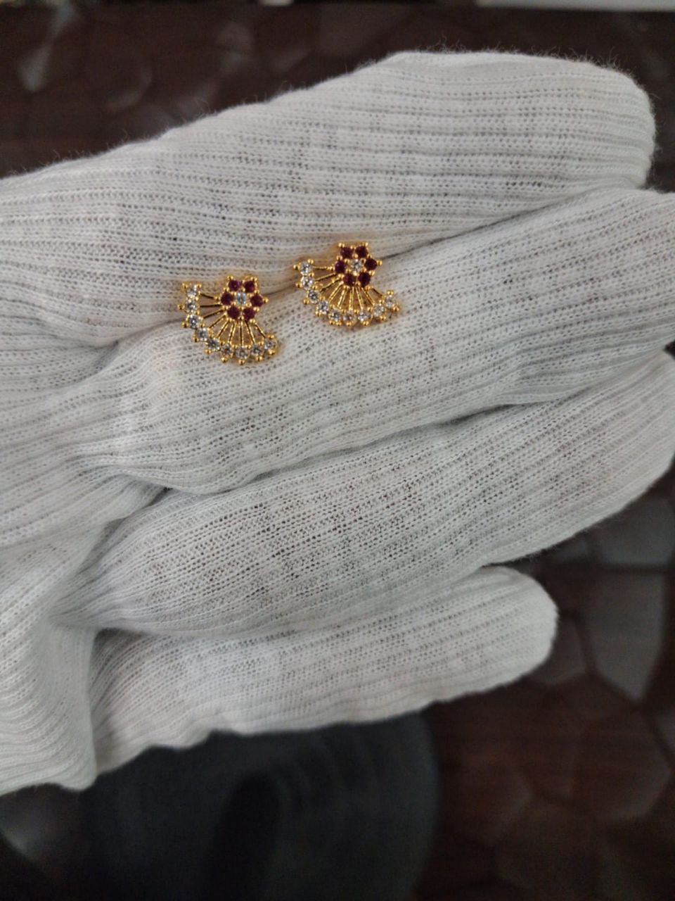 Designer Gold Earrings view 2
