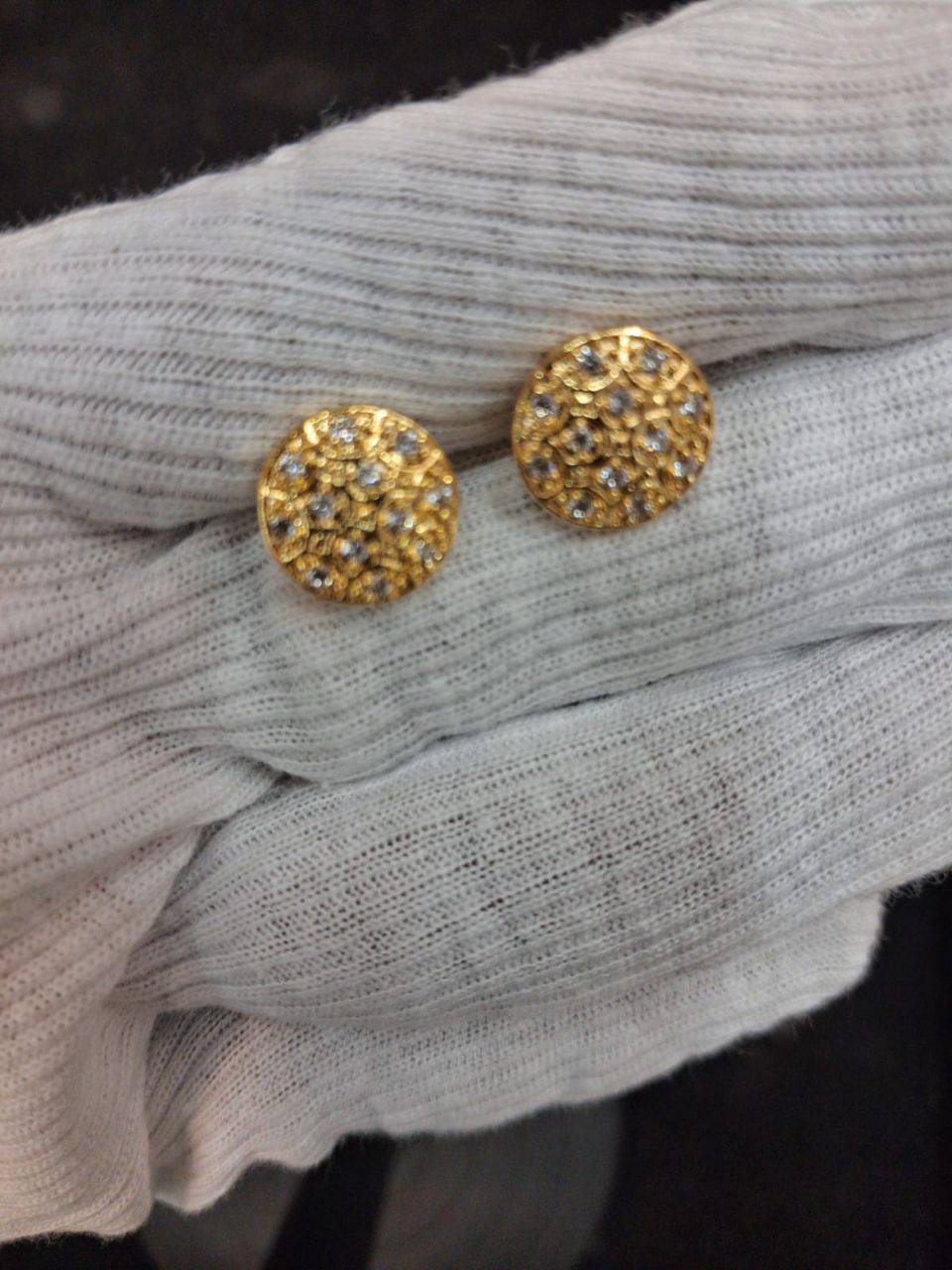 Designer Gold Earrings view 2