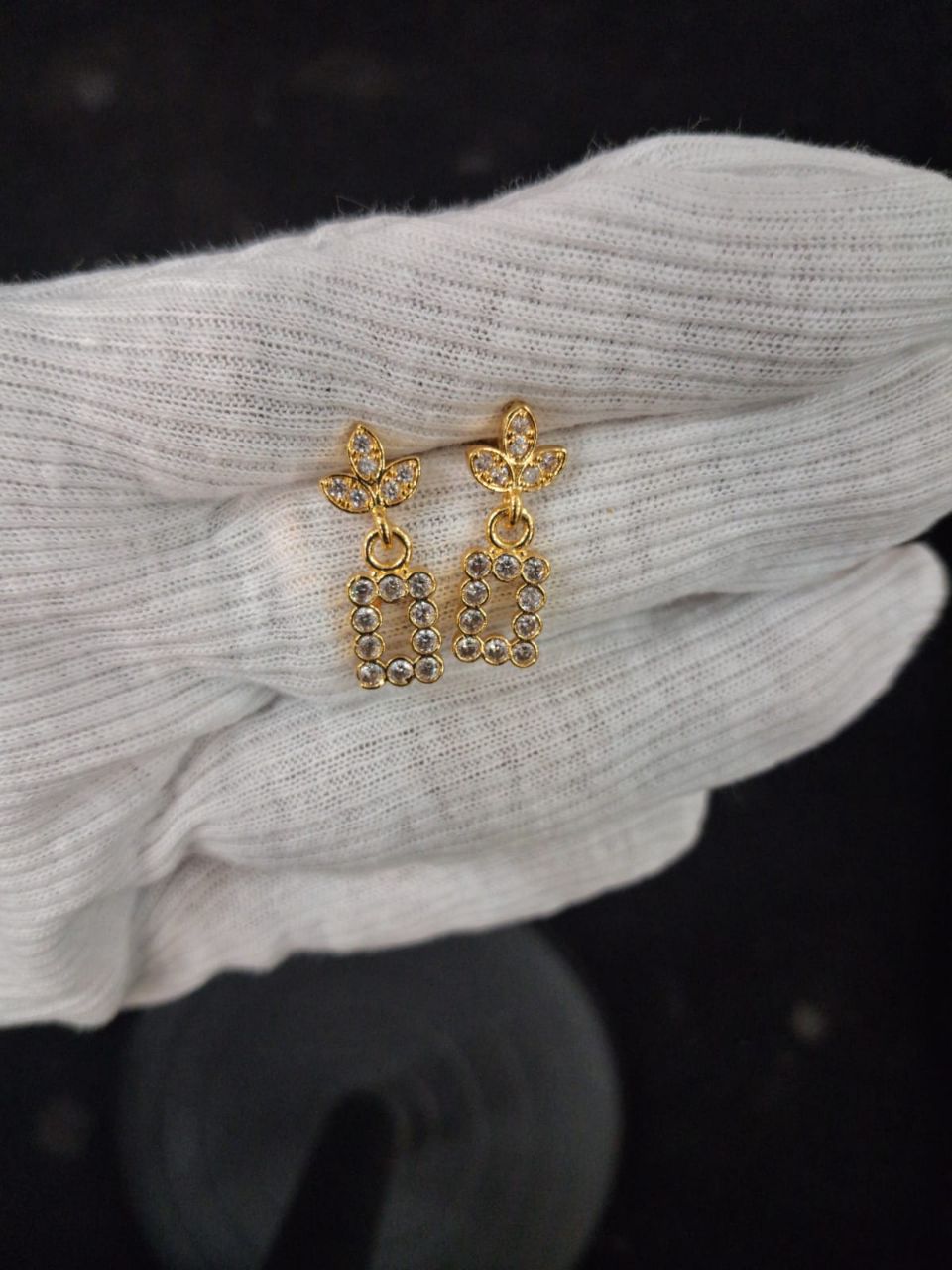 Designer Gold Earrings view 2