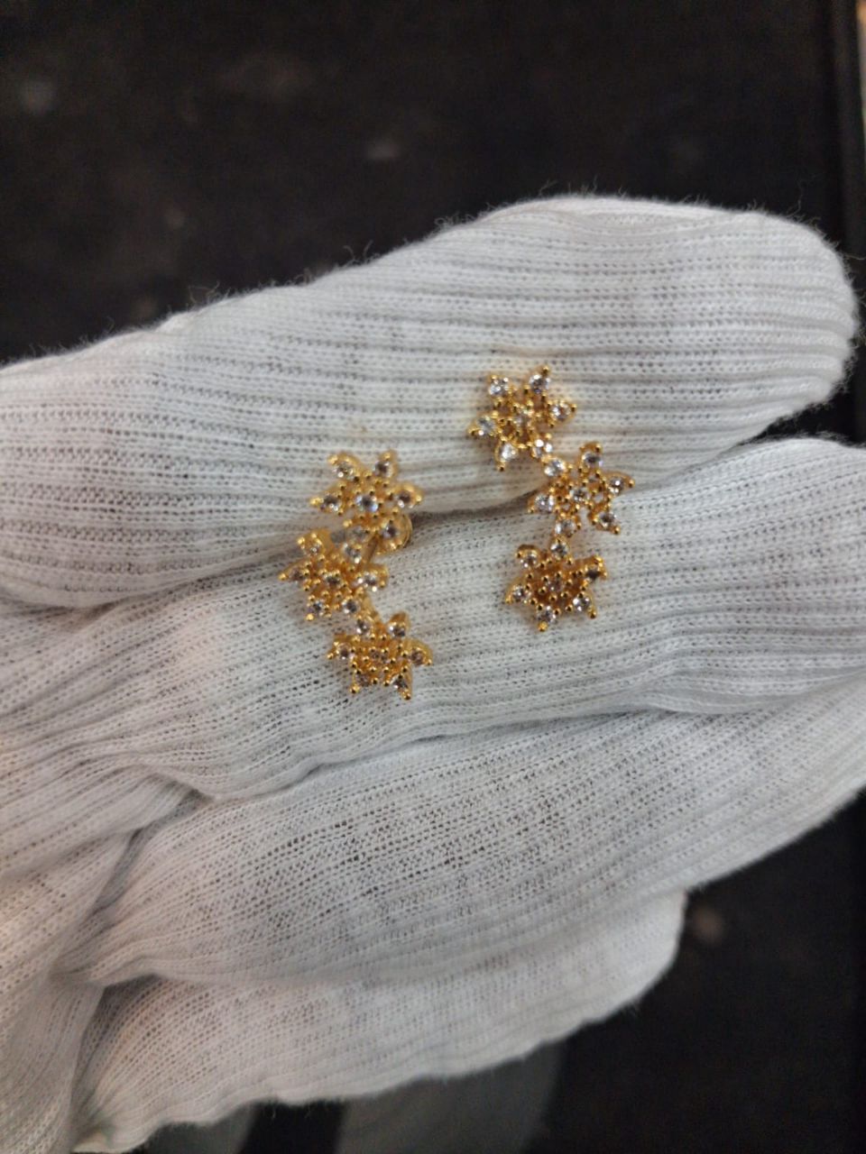 Designer Gold Earrings view 2