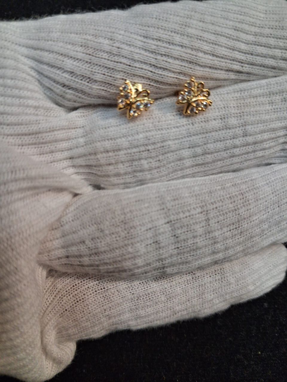 Gold Leaf Earrings view 2