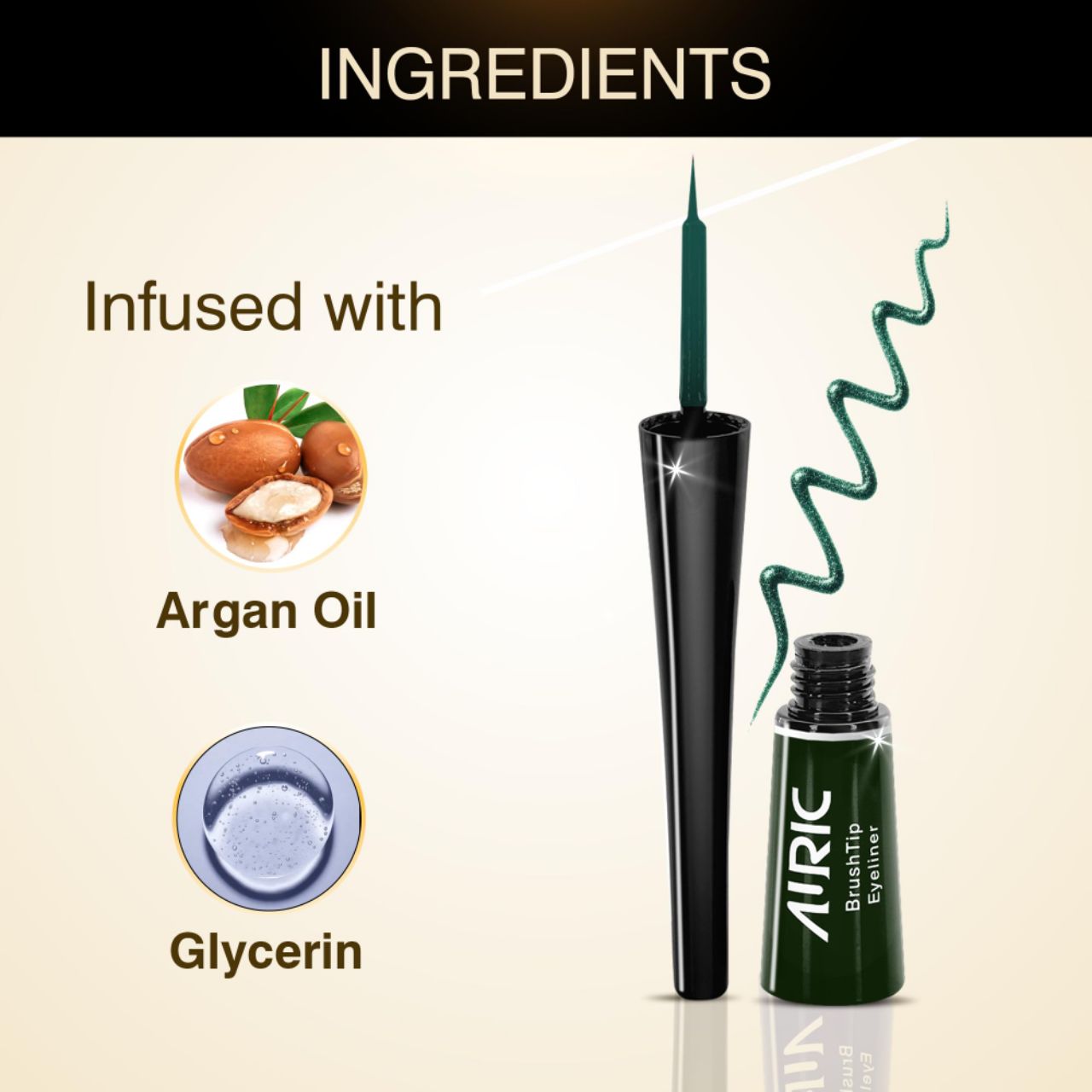 AURIC BRUSH TIP GREEN LINER view 2