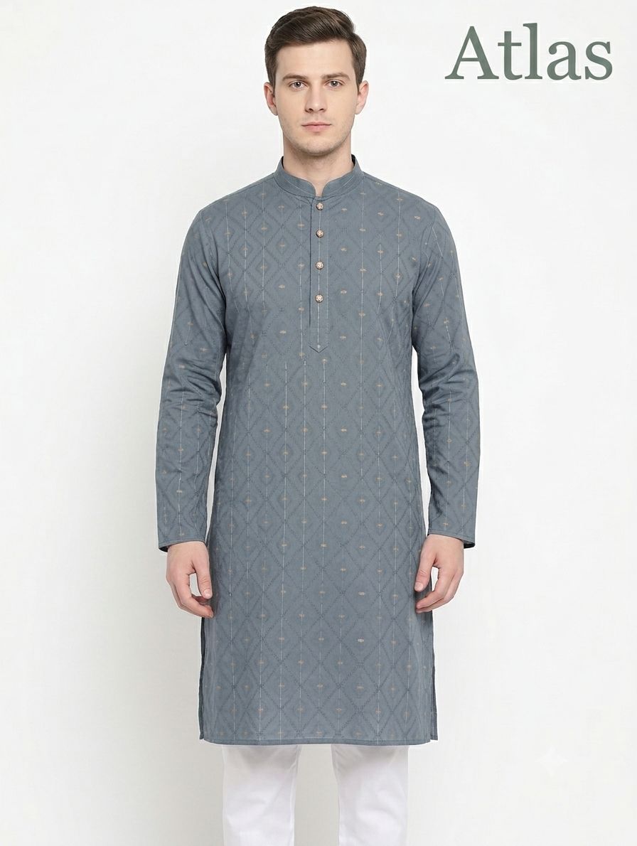 Pure Cotton Kurta Atlas view 6