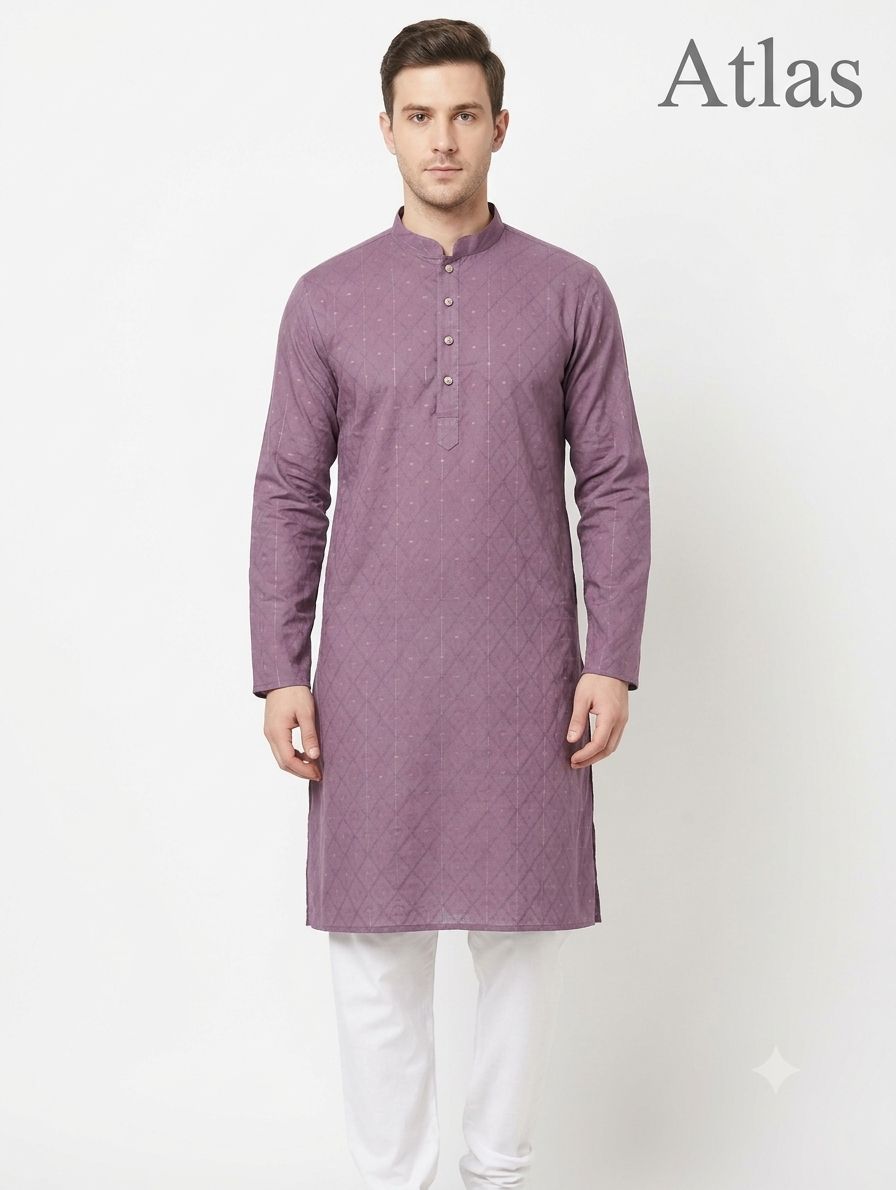 Pure Cotton Kurta Atlas view 5
