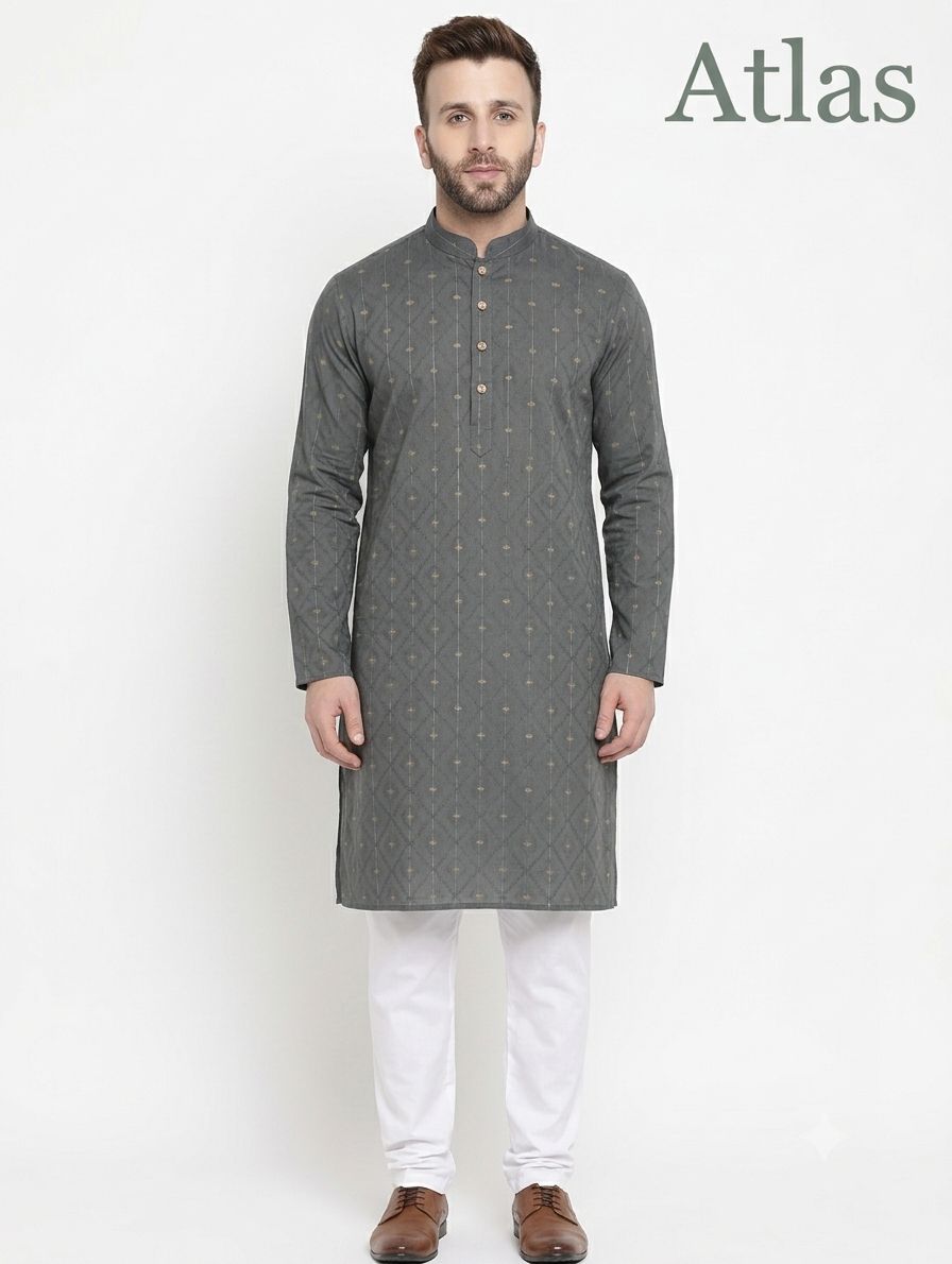 Pure Cotton Kurta Atlas view 3