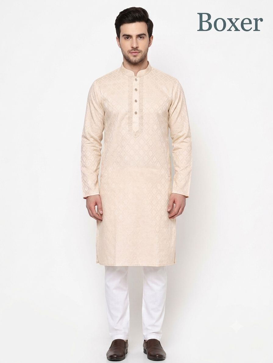 Linen Cotton Kurta Boxer view 2