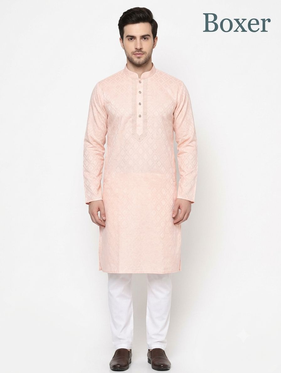 Linen Cotton Kurta Boxer view 3