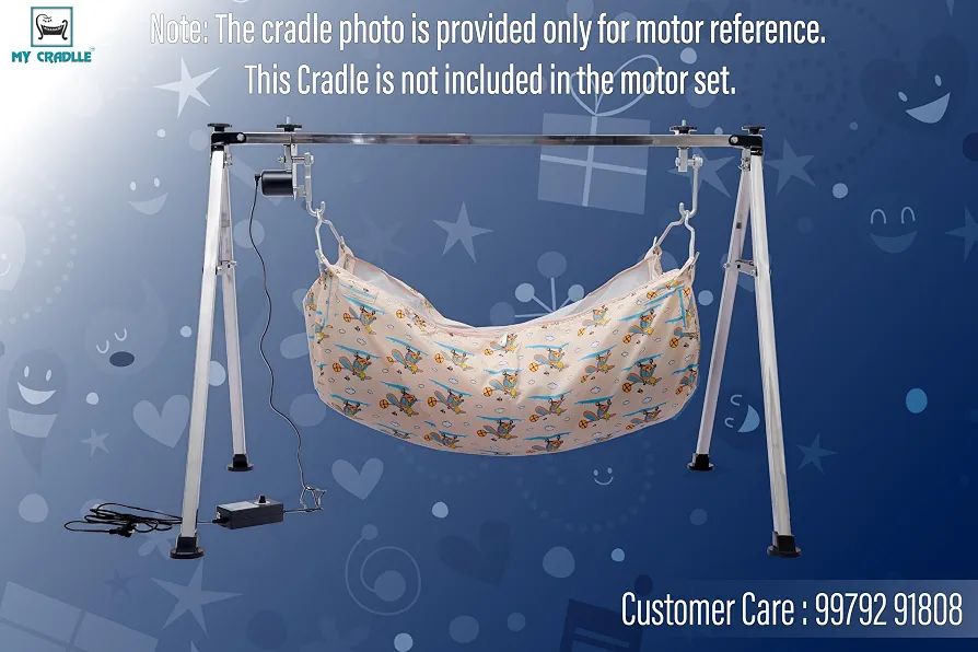 Automatic Baby Cradle Swing Kit for Traditional Jhula | Mild Steel, Adjustable Speed, Shock-Proof – 20kg Load, Made in India Black (only Automation kit) (Cradle not Included) view 13