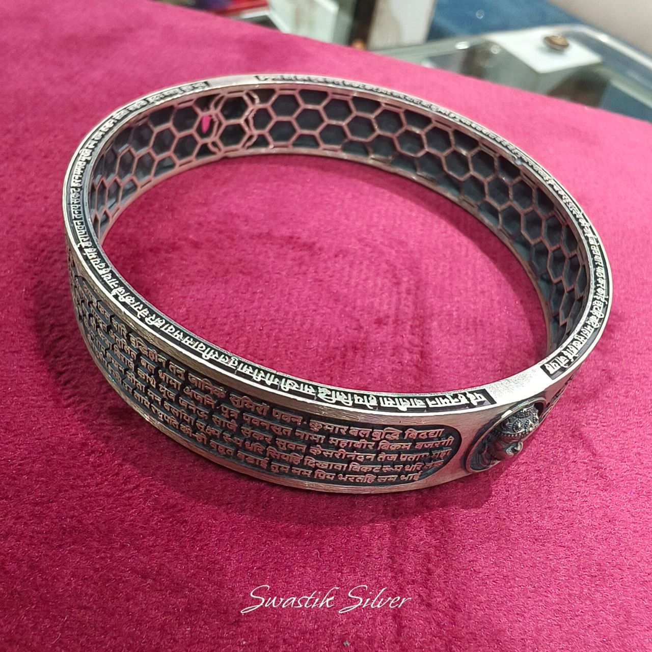 Rhodium Hanuman Kada view 4