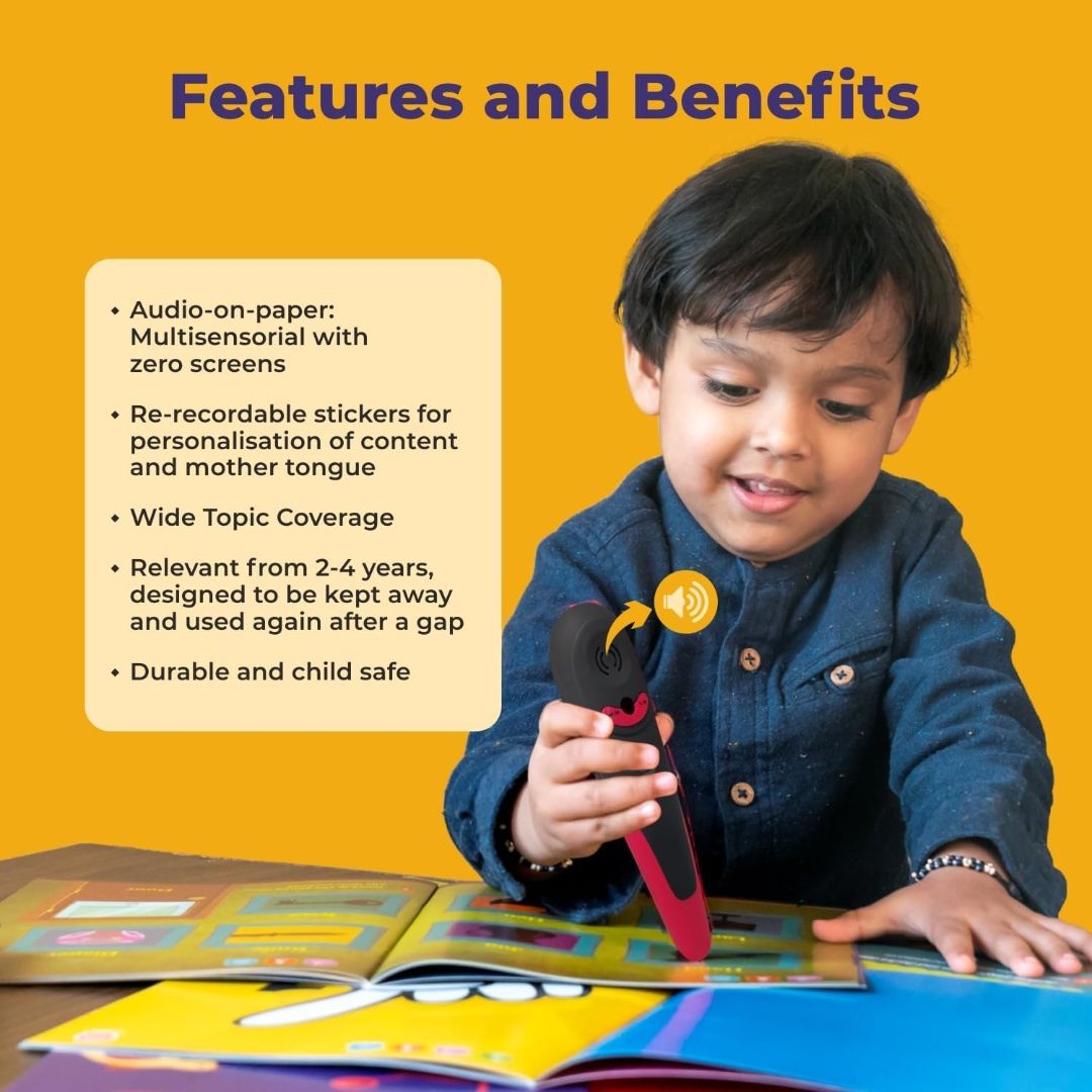 goDiscover Interactive SmartBook with Talking Pen | Set of 9 Story Sound Books with British Accent Audio | Activity Educational Kit for Toddlers, Preschool Kids Age 2 to 4 Years Learning Toys view 2