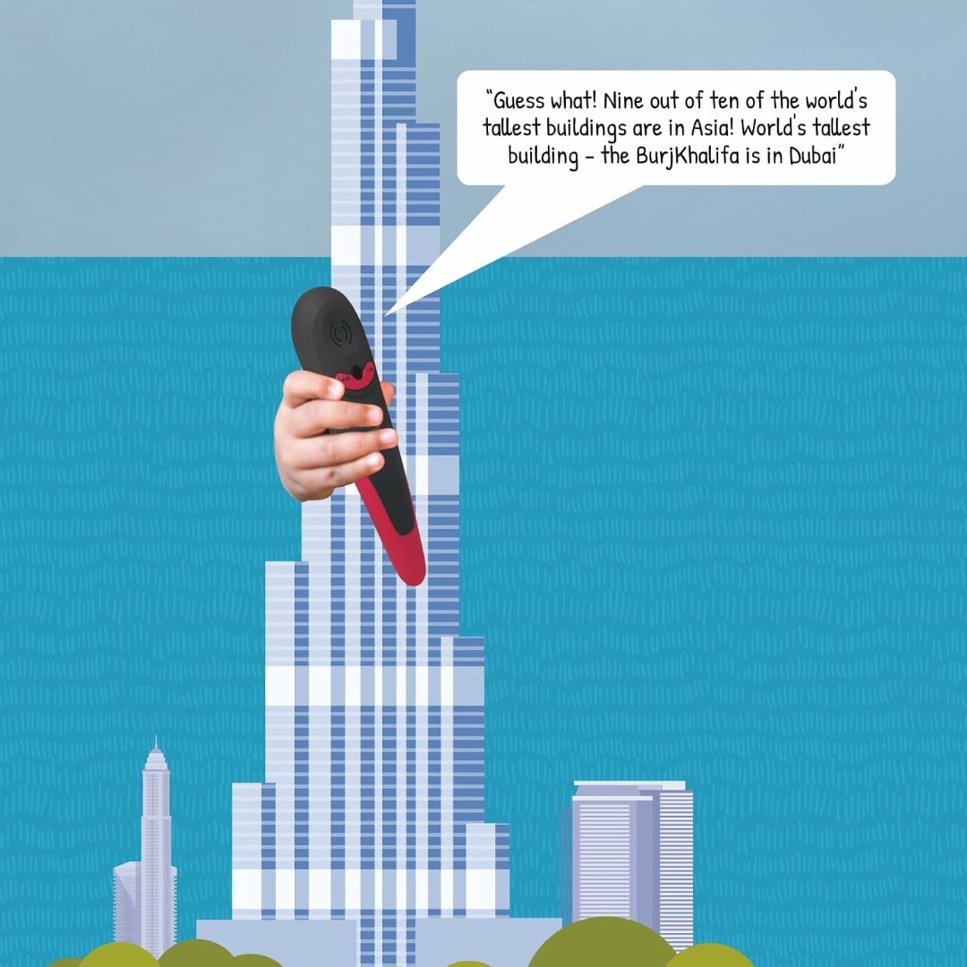 goDiscover Interactive Globe with Smart Talking Pen | DIY Talking Globe of Continents and Oceans in English, Spanish, French, German, and Arabic | Fun Educational Toy for Kids, Geography Learning view 4