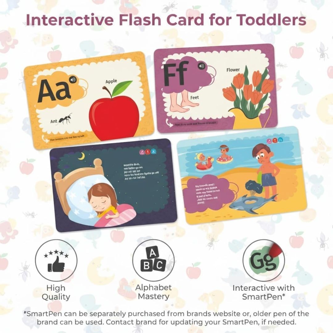 goDiscover Pho Pho Phonics Flash Cards for Kids | Interactive 26 Alphabet Learning and 10 Activity Cards | Educational Toy for Toddlers & Students Age 3 Years and Above (Smart Pen Not Included) view 2
