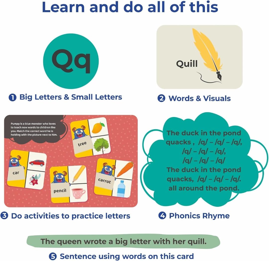 goDiscover Pho Pho Phonics Flash Cards for Kids | Interactive 26 Alphabet Learning and 10 Activity Cards | Educational Toy for Toddlers & Students Age 3 Years and Above (Smart Pen Not Included) view 4