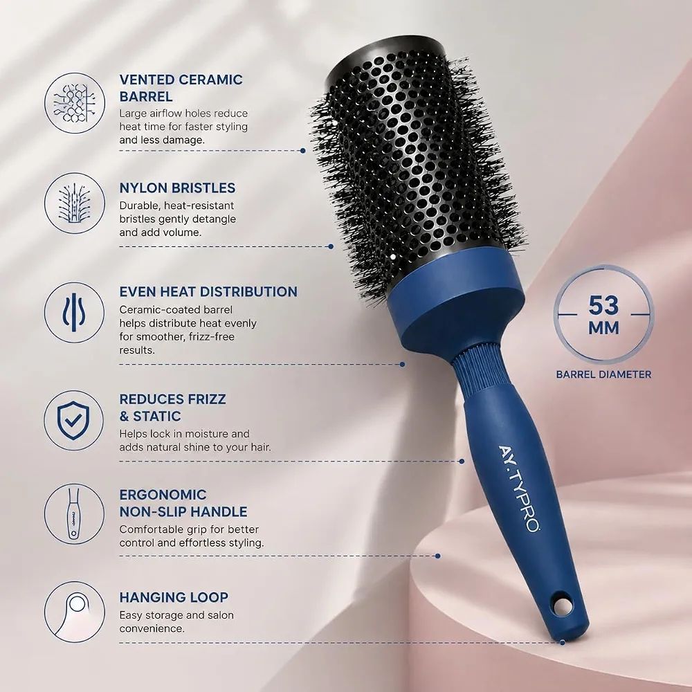 Ay Typro Wavy Bristle Thermal Brush 53MM view 3